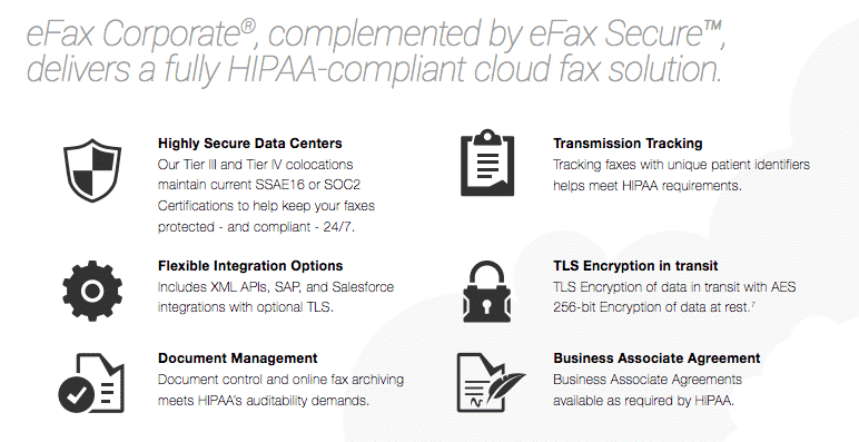 Is eFax HIPAA Compliant
