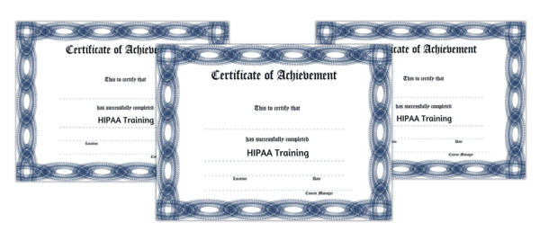 HIPAA Training Certificates