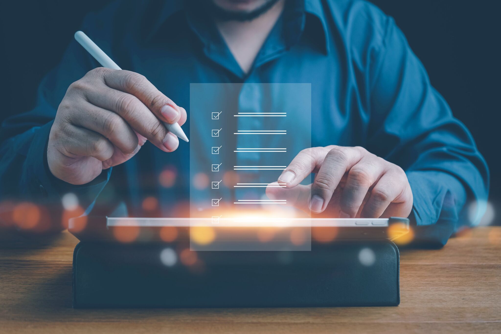 Auditor reviewing a digital checklist | HIPAA compliance for medical offices